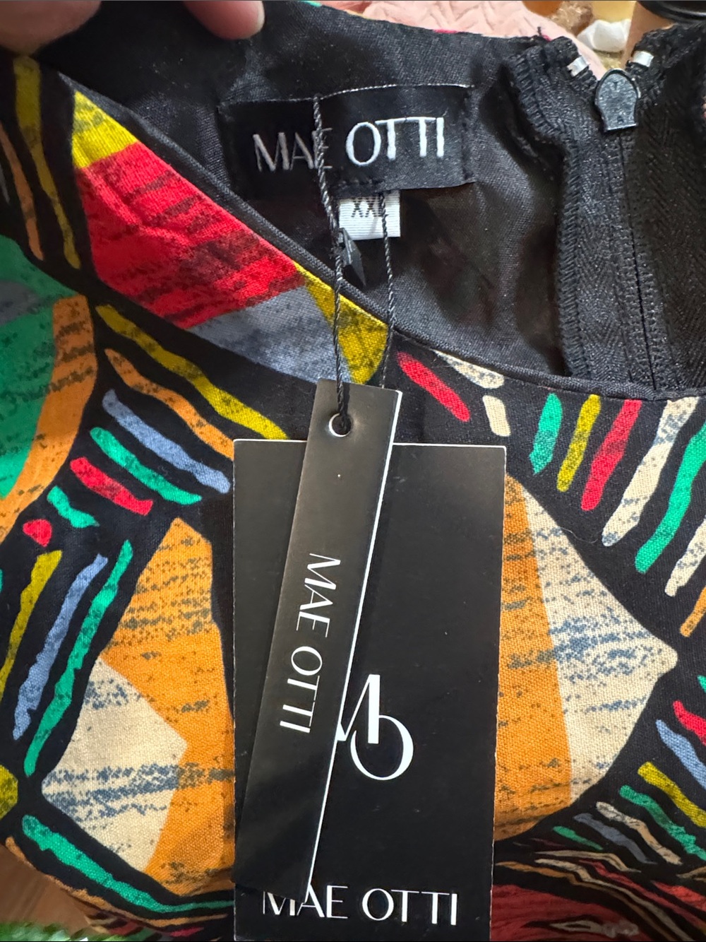 MAE OTTI-AFRICAN PRINT puffed long sleeve DRESS - Picture 11 of 16